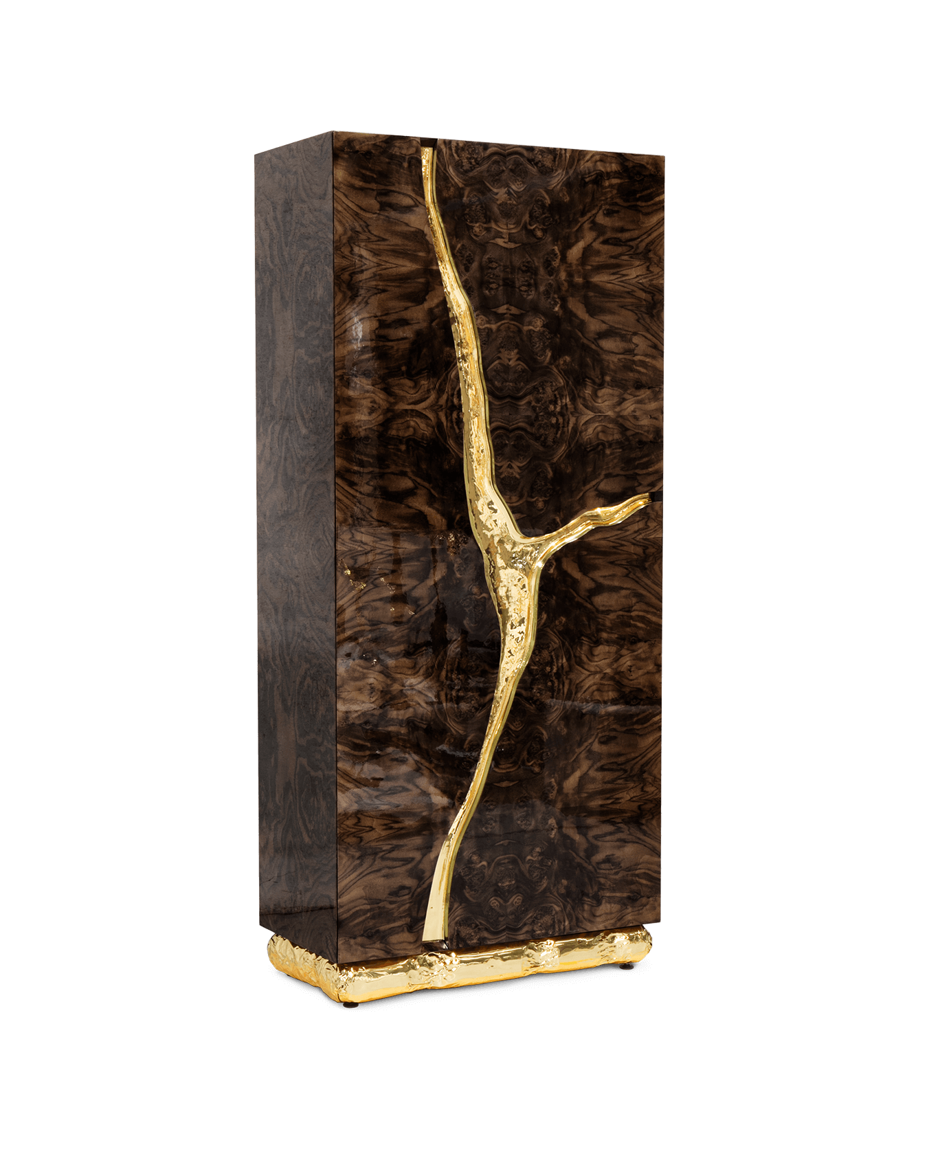 Fissure Walnut Wood Cabinet