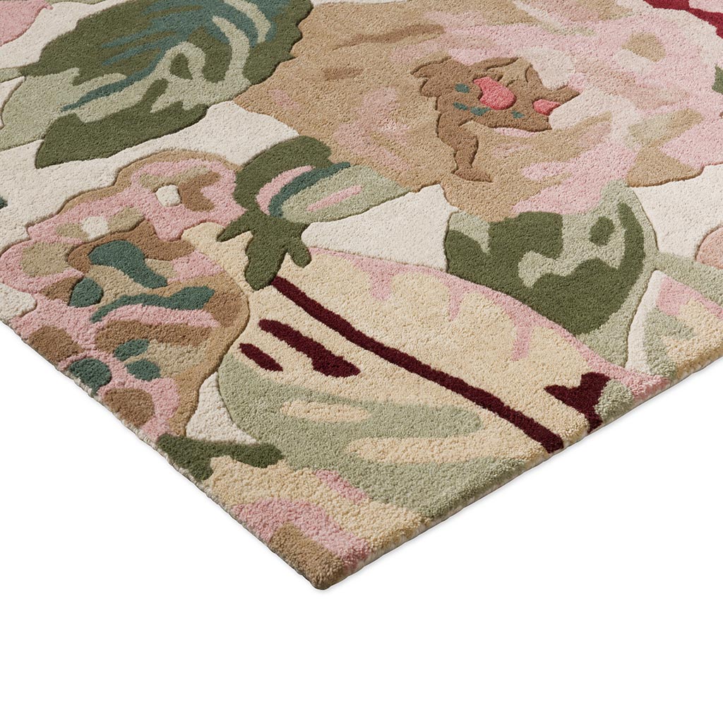 Rose & Peony Red 045000 Rug | Size: 140 × 200 cm