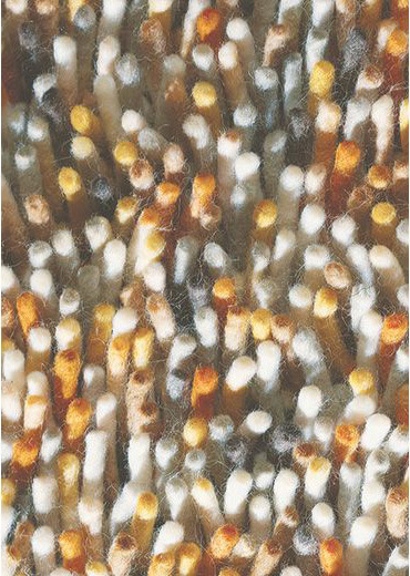 Felted Wool Orange And White Shag Rug Rocks 70513 | Size: 200 x 300 cm