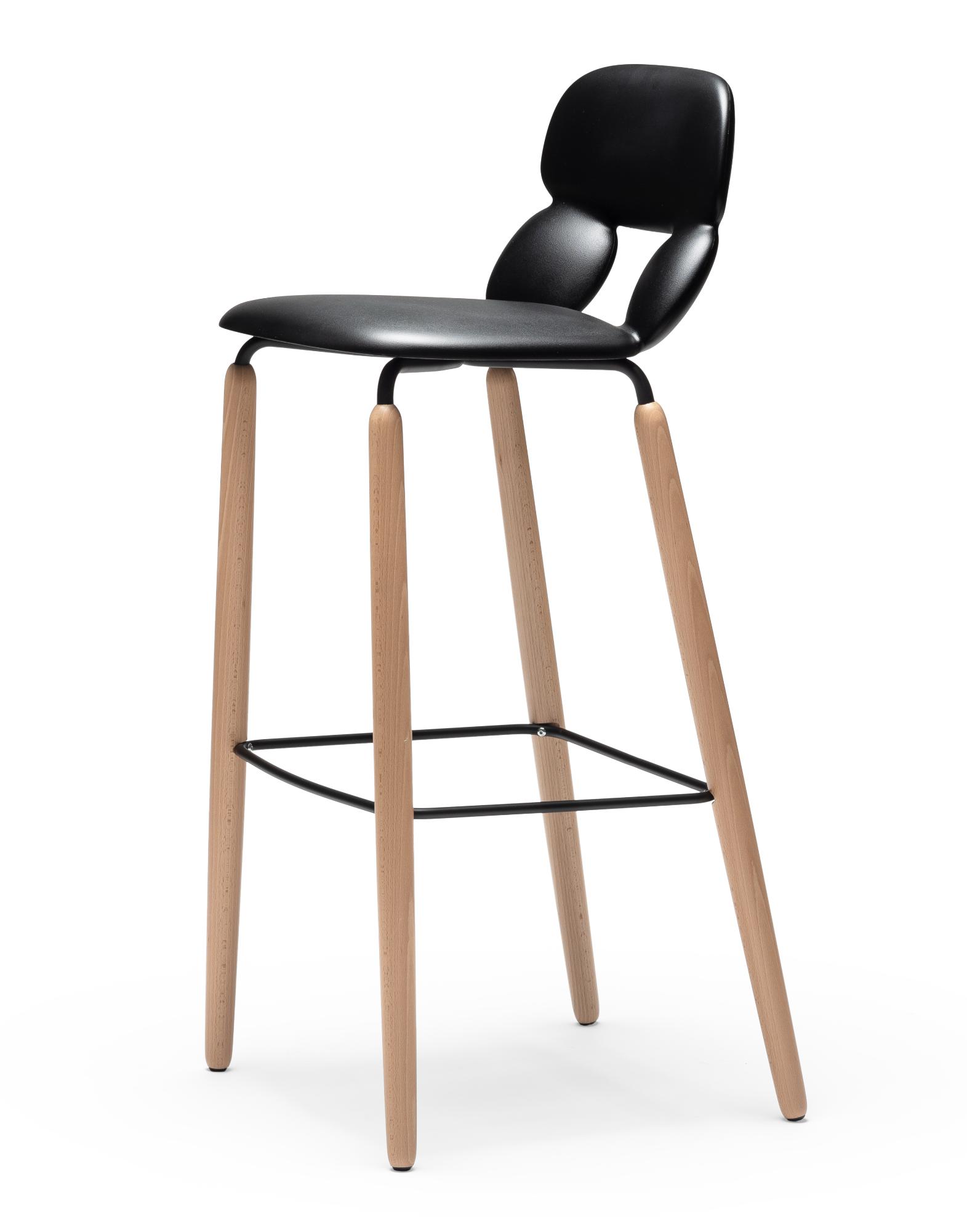 Nube Black Bar Stool