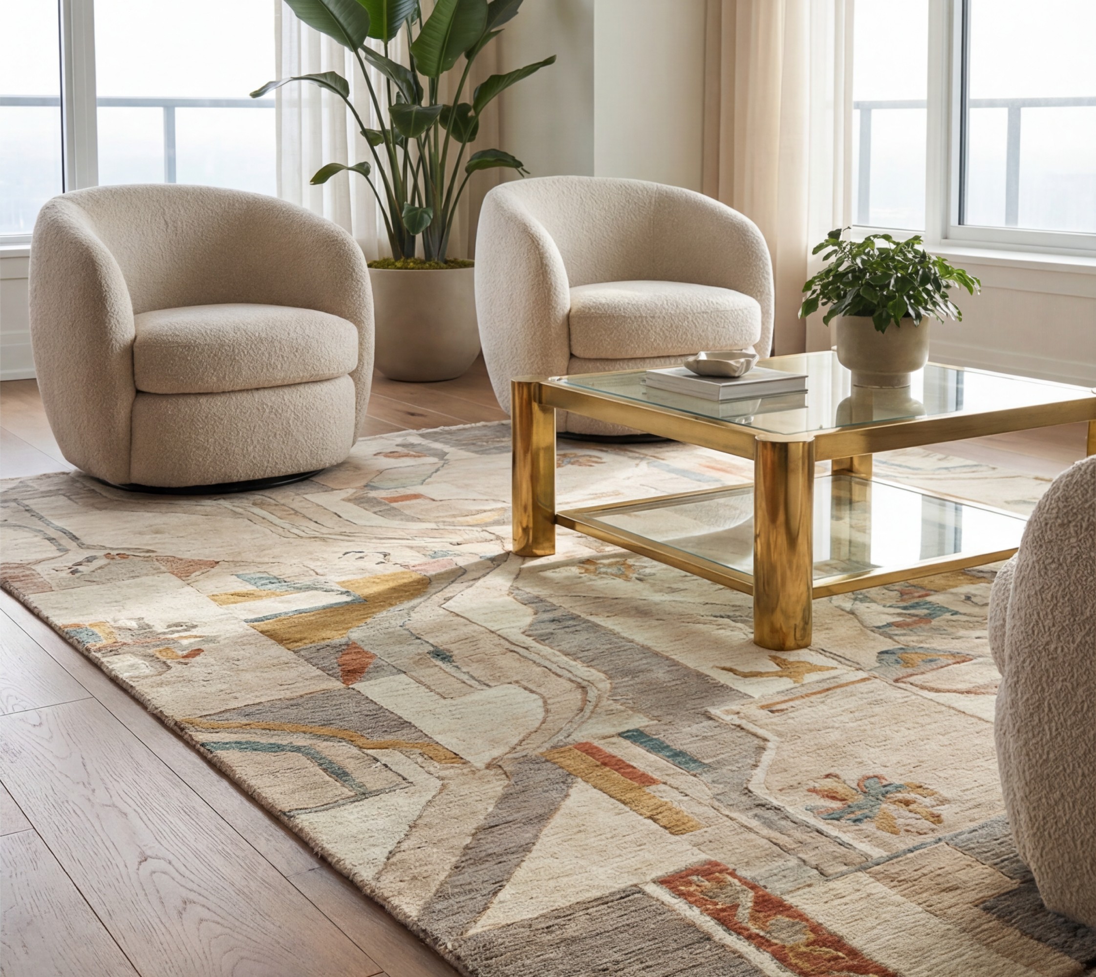 Fragmented Relief Rug