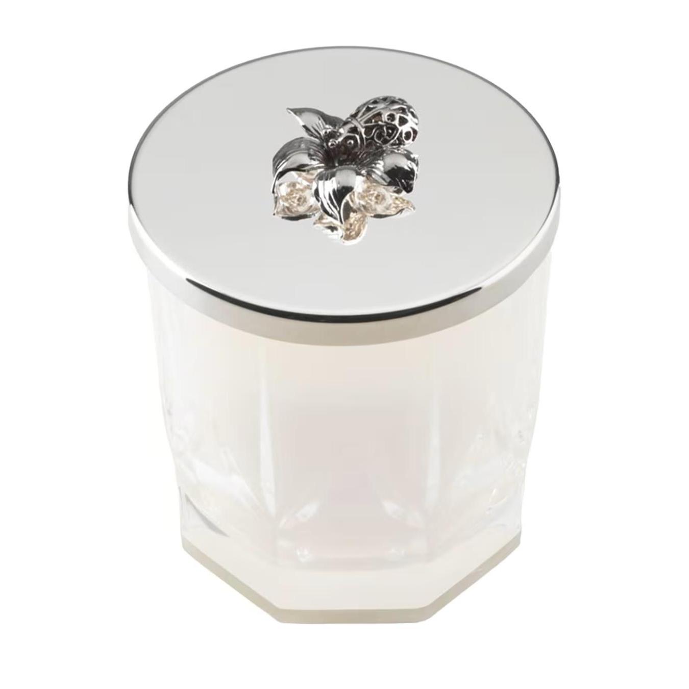 Spring Ladybug Silver Candle Vase