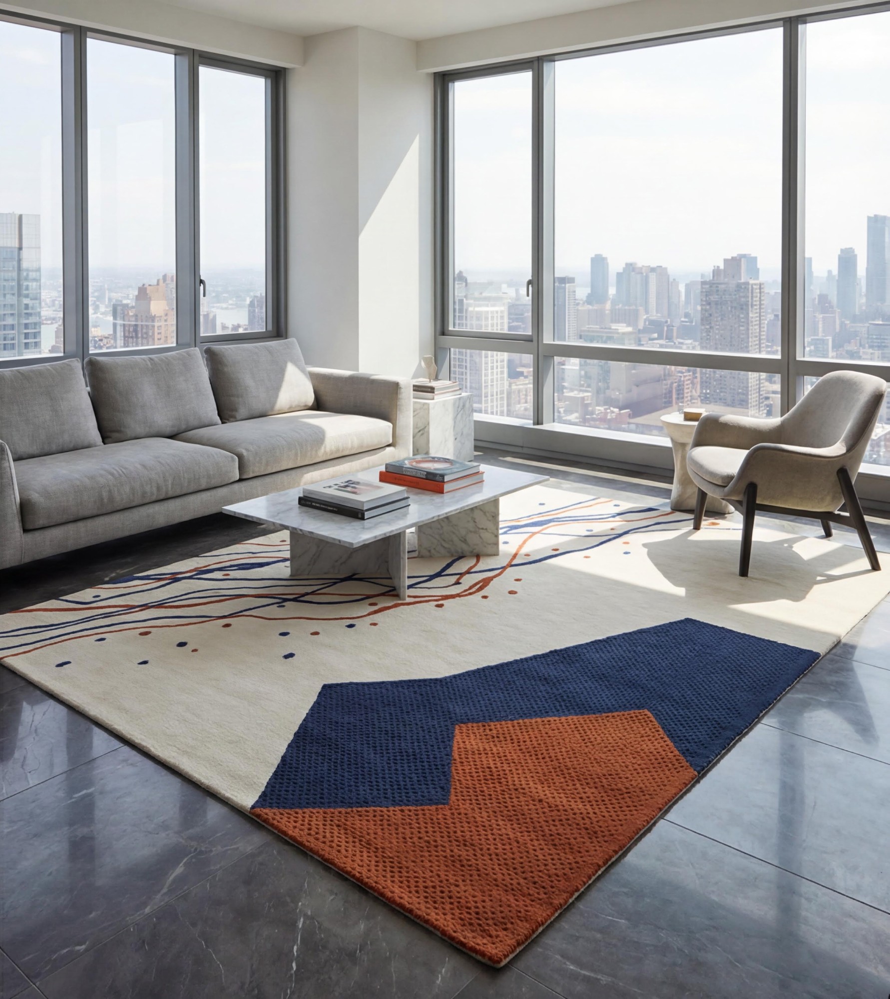Linear Emblem Rug