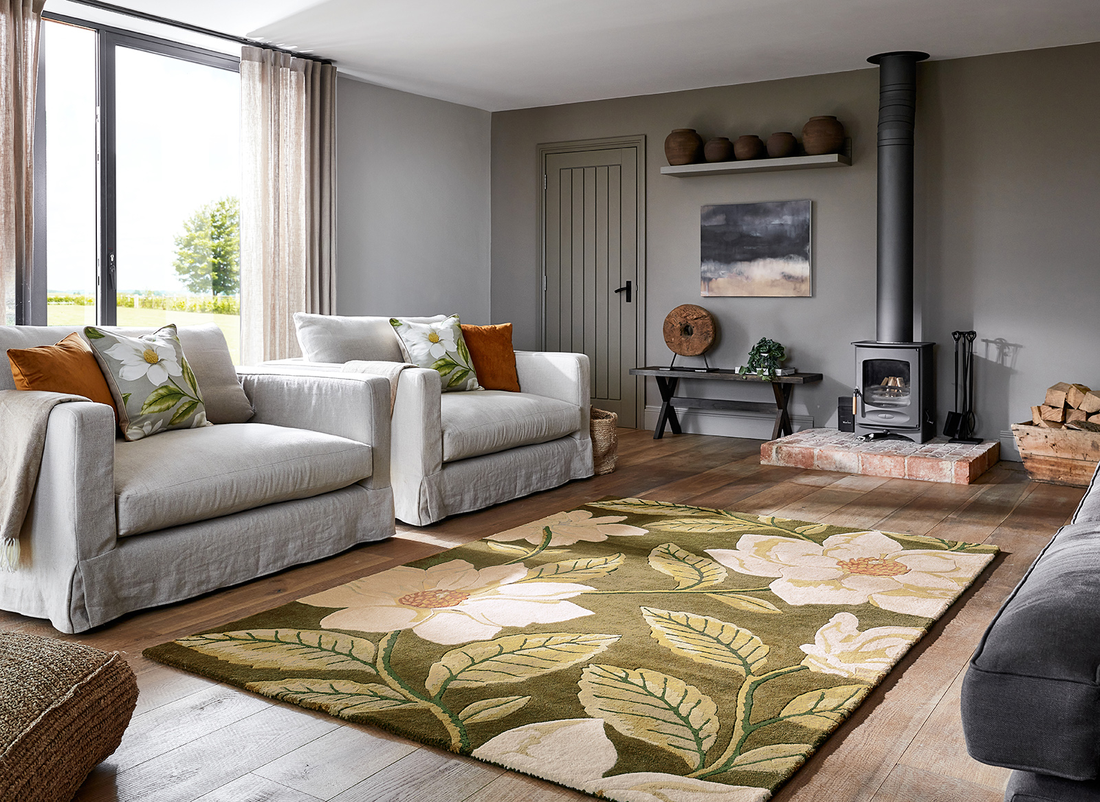 Grandiflora Olive 145607 Rug