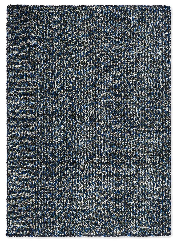 Pop-Art Blue Shag Felted Rug