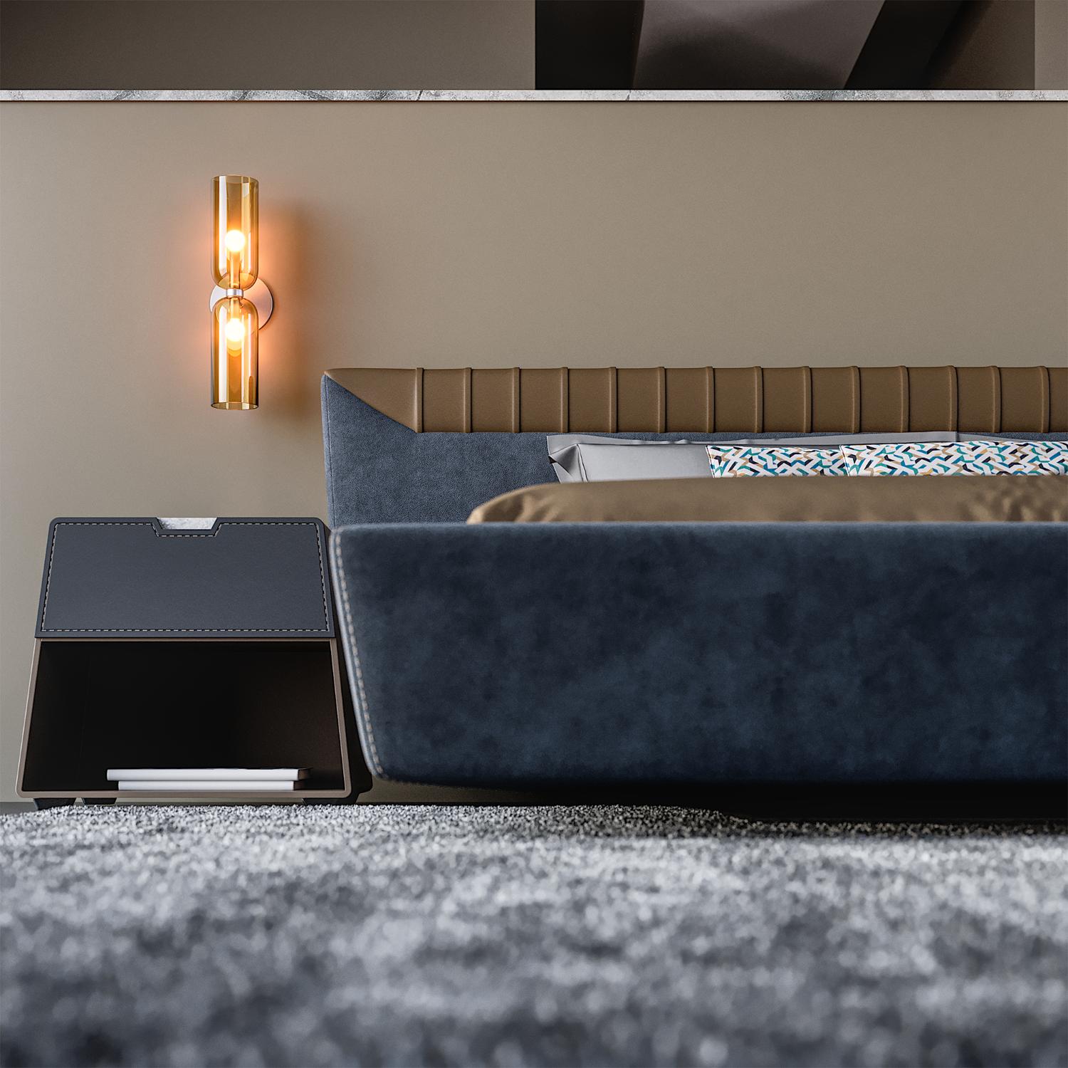Mirzam Marble-Top Bedside Table