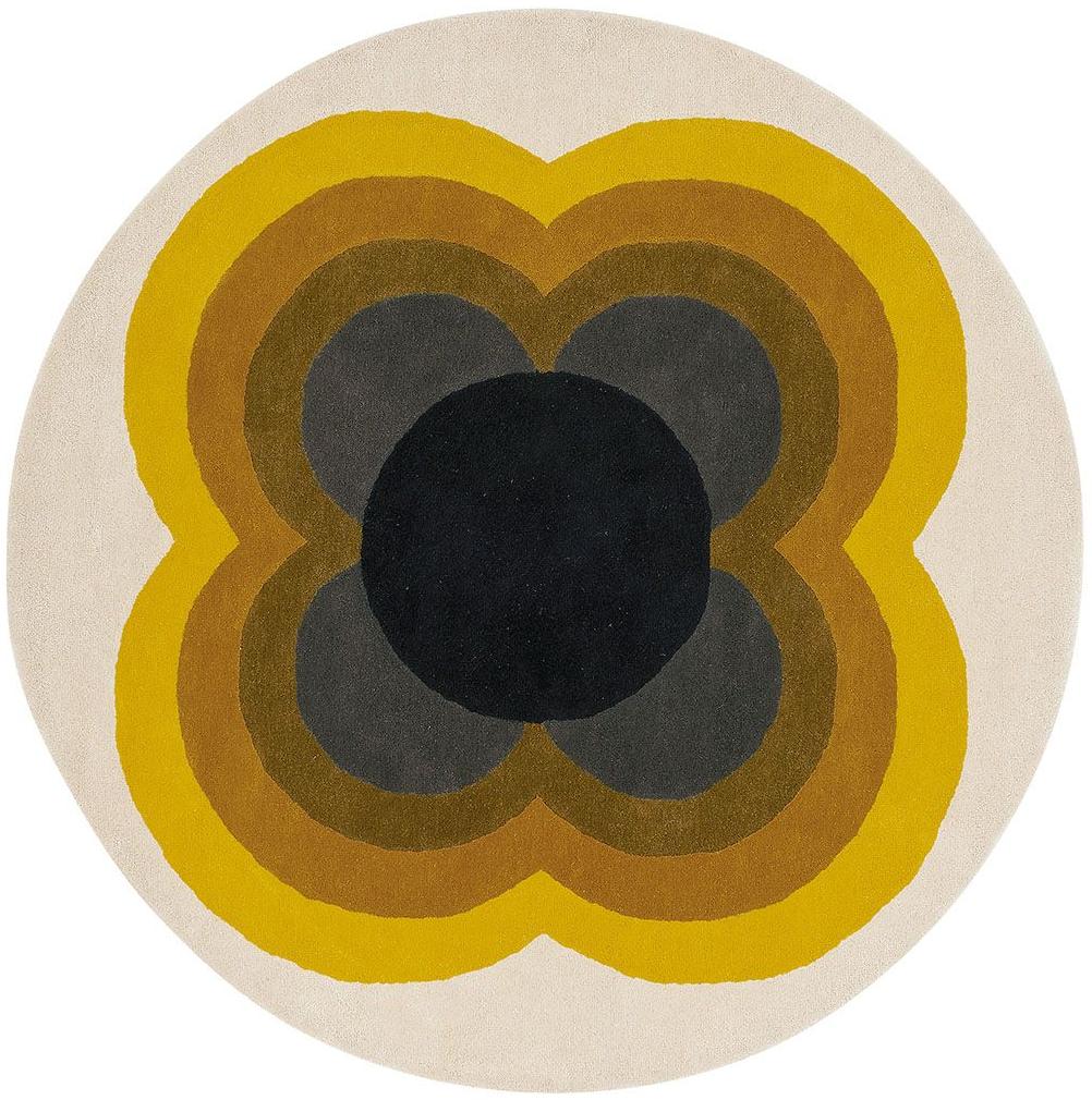 Sunflower Yellow Circle 060006 Rug ☞ Size: Ø 150 cm