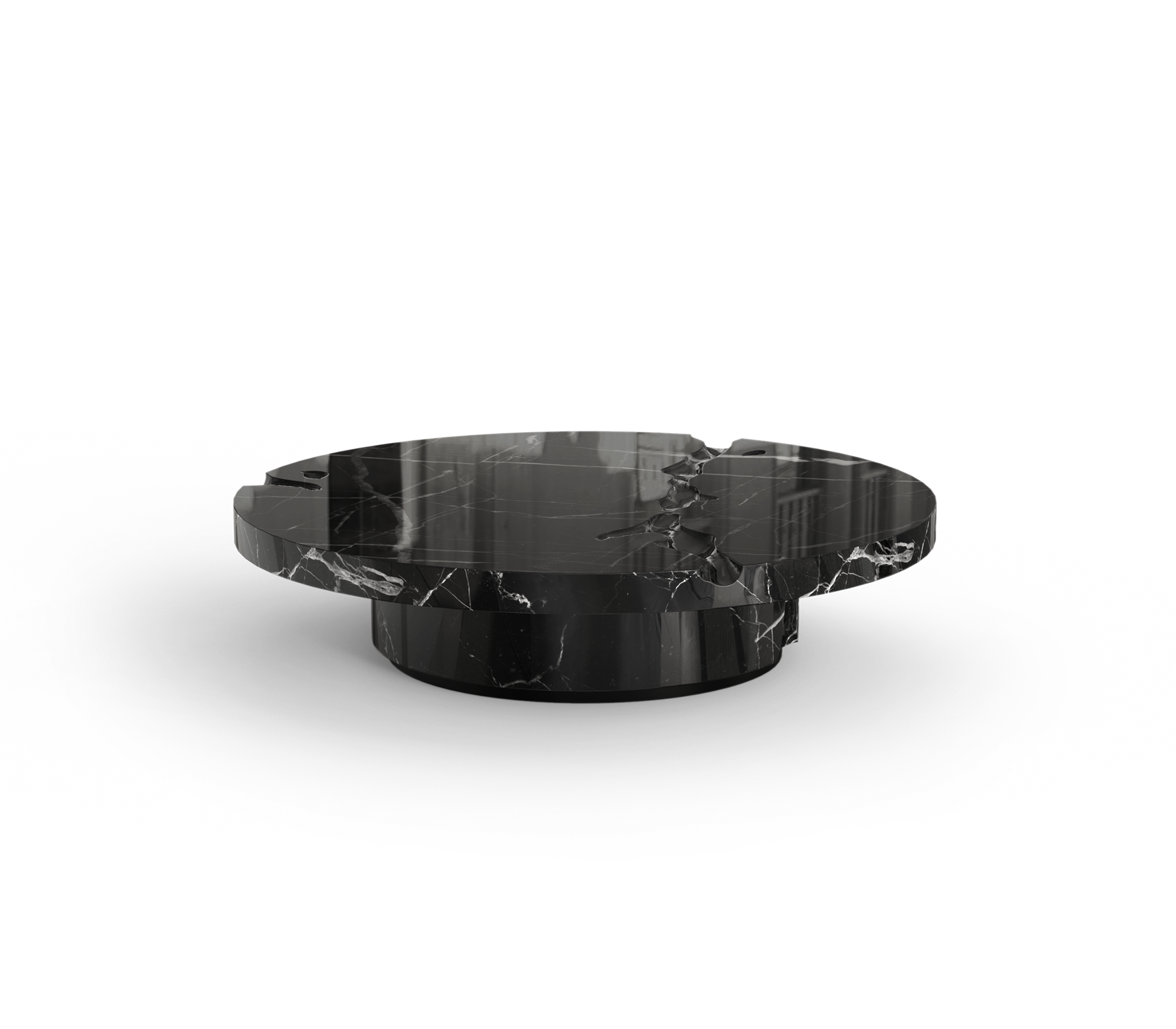 Dominion Nero Marquina Marble 3-Piece Center Table Set