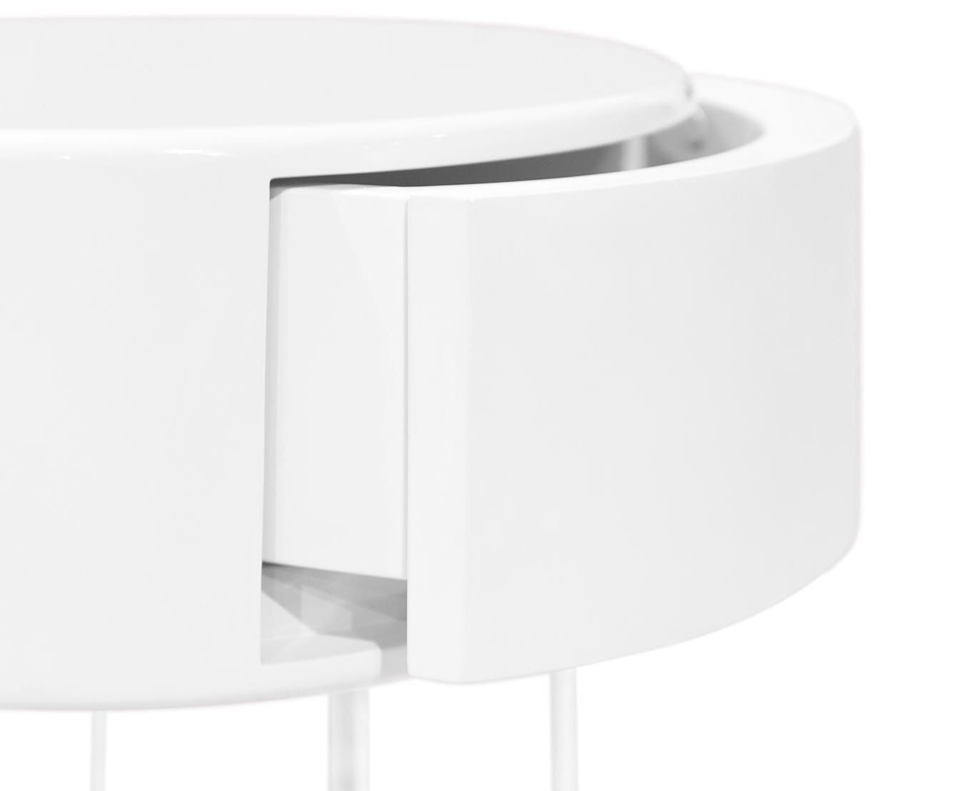 Nimbus White Bedside Table