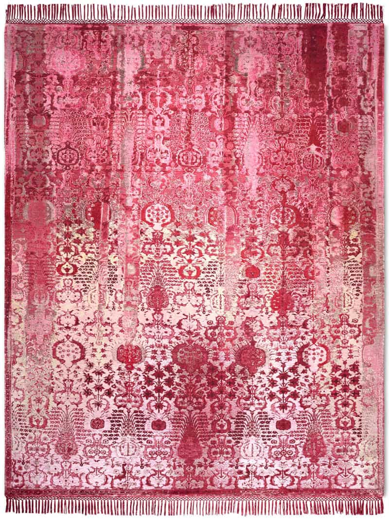 Woods Strawberry Luxury Hand-Knotted Rug