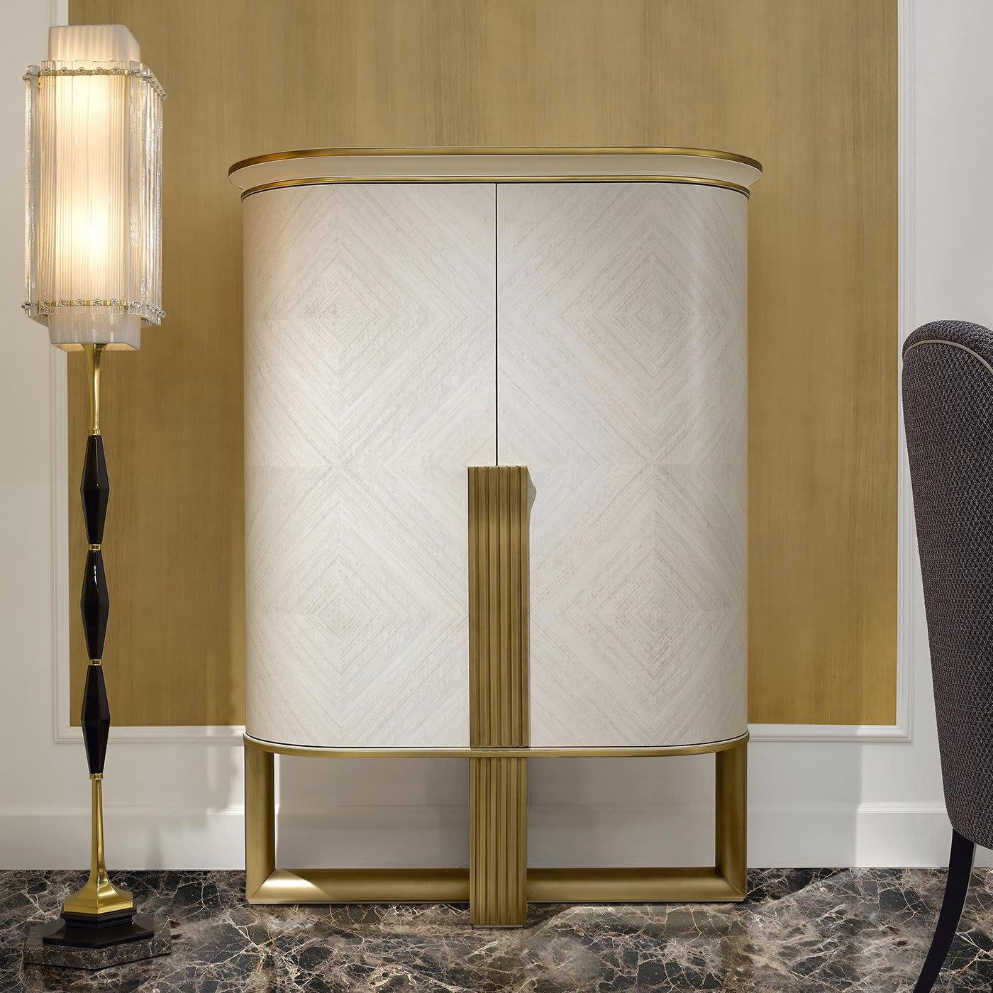 Oliver Gold Luxe Bar Cabinet