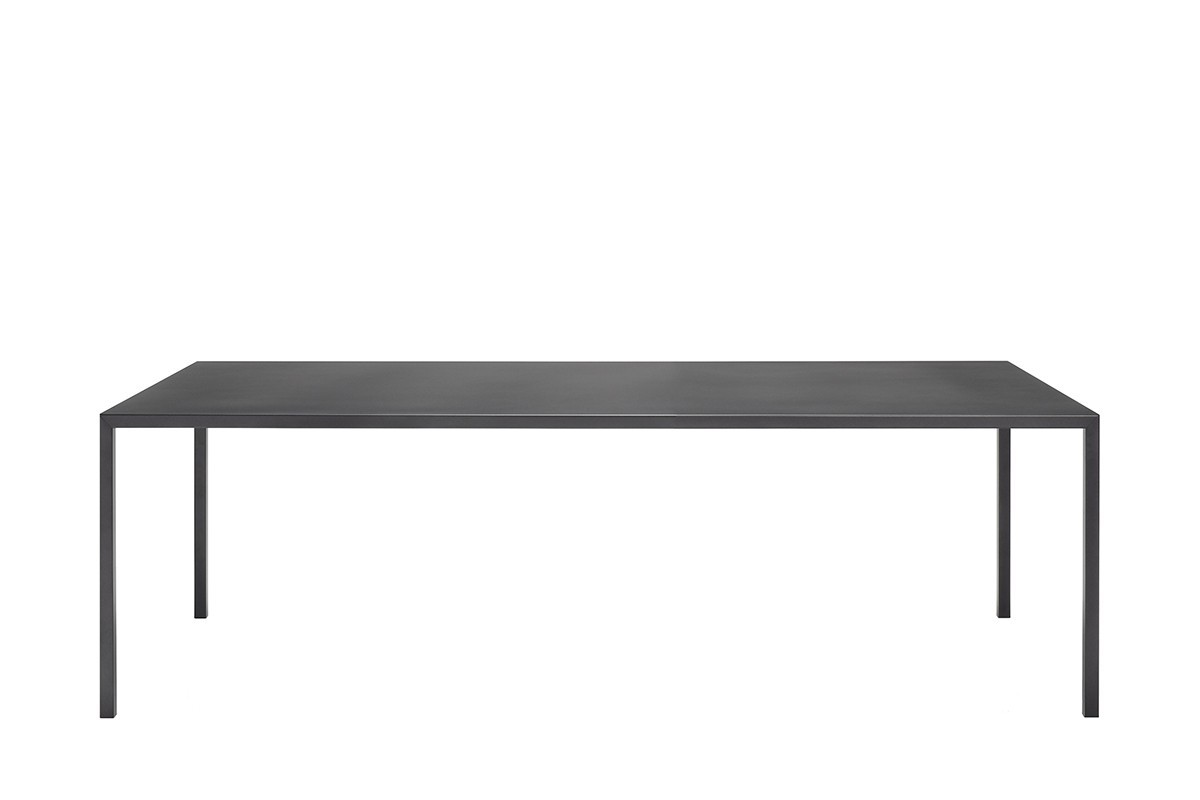 Tense Outdoor Table ☞ Colour: Goffered Matt Painted Black Iron X130