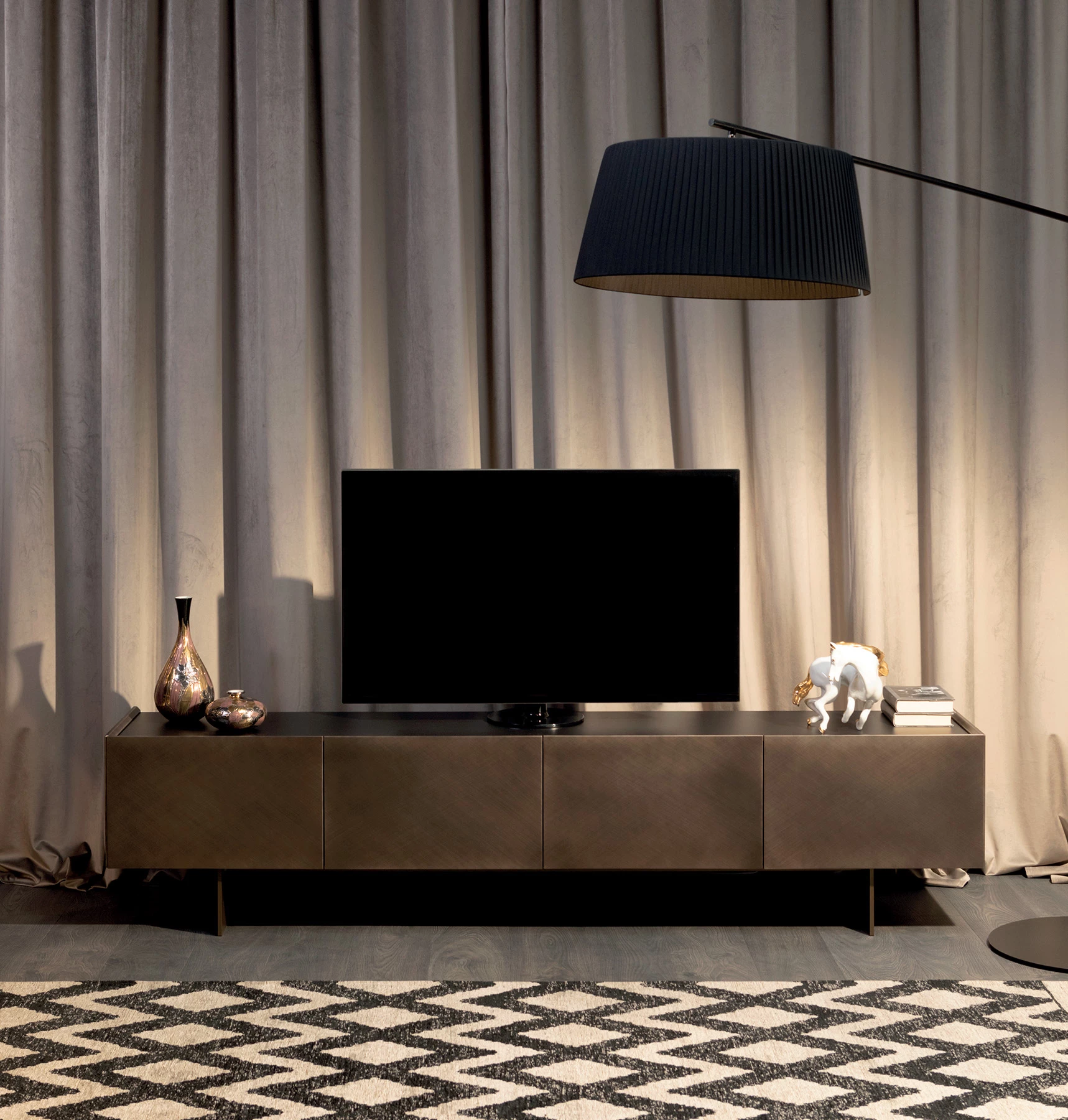 Coated Contemporary TV Sideboard