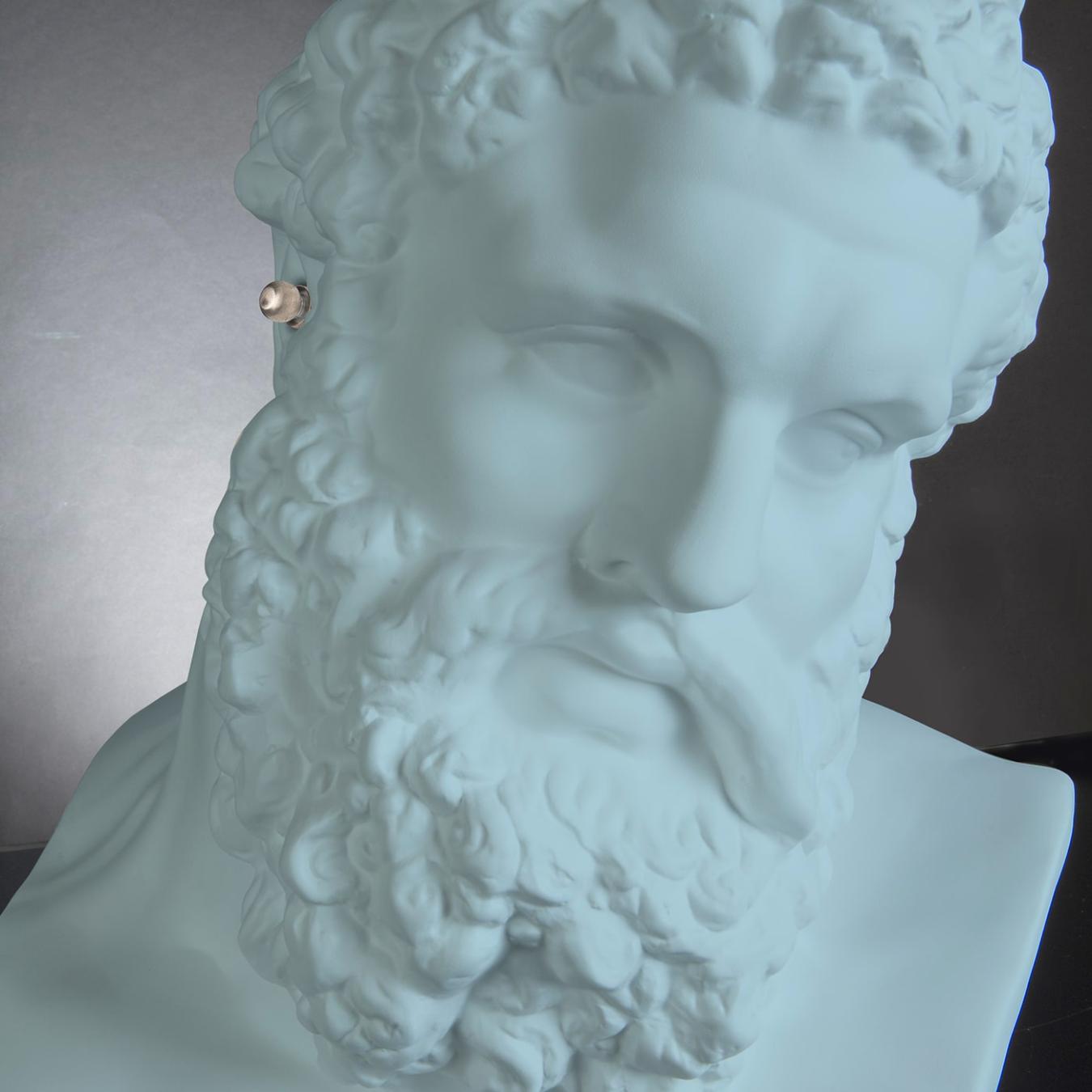 Ercole Light Blue Bust Sculpture
