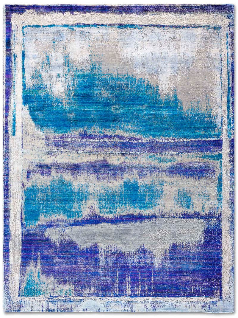 Blue Mix Handmade Luxury Rug