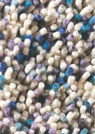 Felted Wool Lilac / Ivory Shag Rug Rocks 70512 | Size: 200 x 250 cm