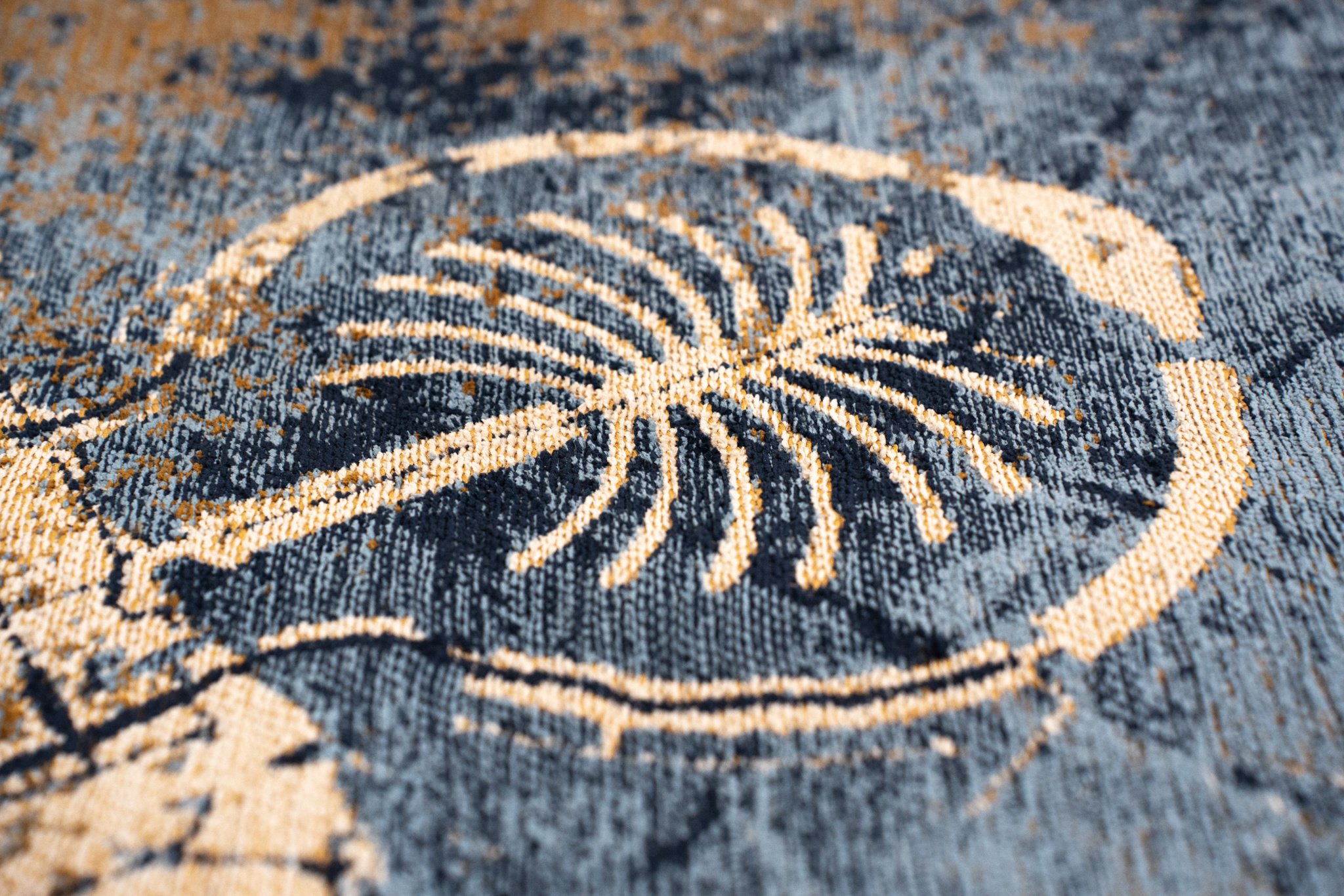 Gold Sea 9698 Round Rug