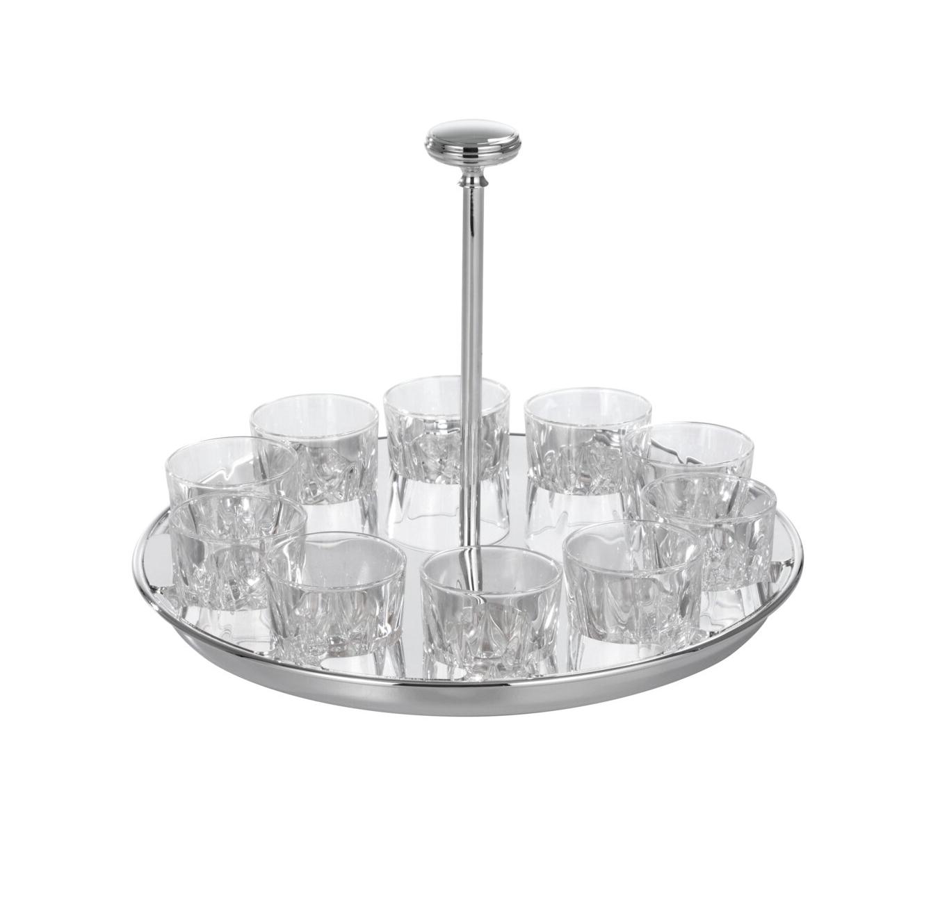 Set of 10 Glasses with Tray