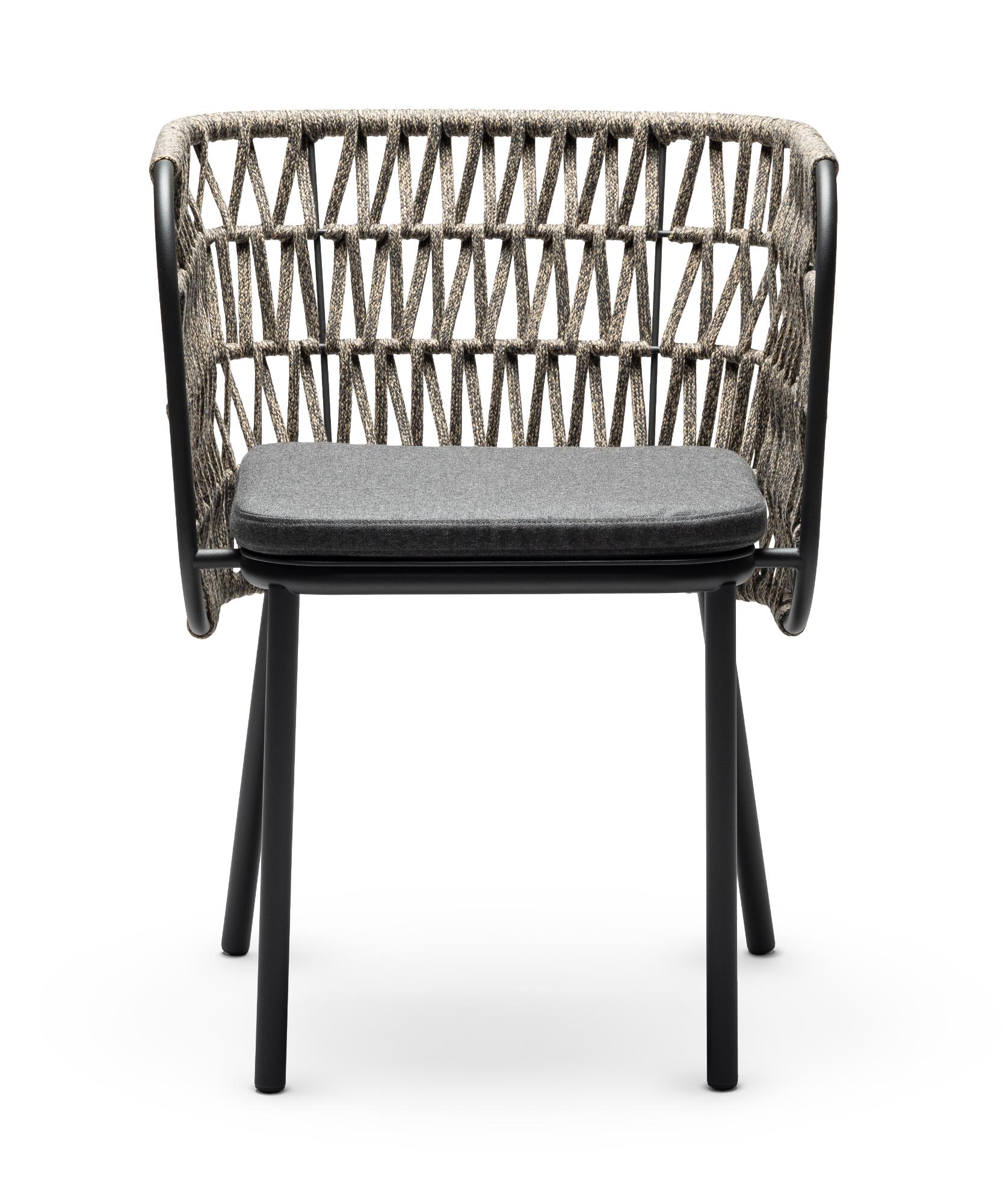 Jujube Black Beige Outdoor Chair