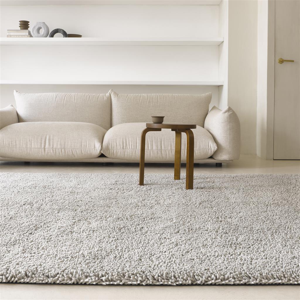 Gravel 68001 Felted Wool Light / Gray Shag Rug