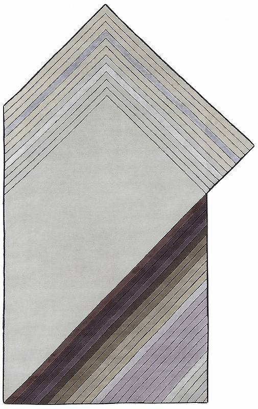 Hand-Knotted Geometric Wool & Viscose Rug