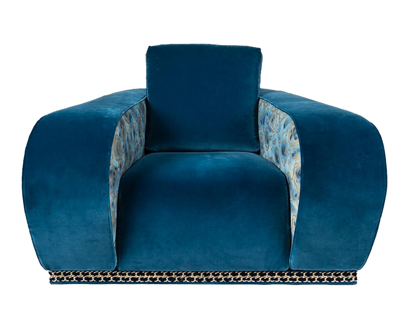 Napoli Teal Armchair