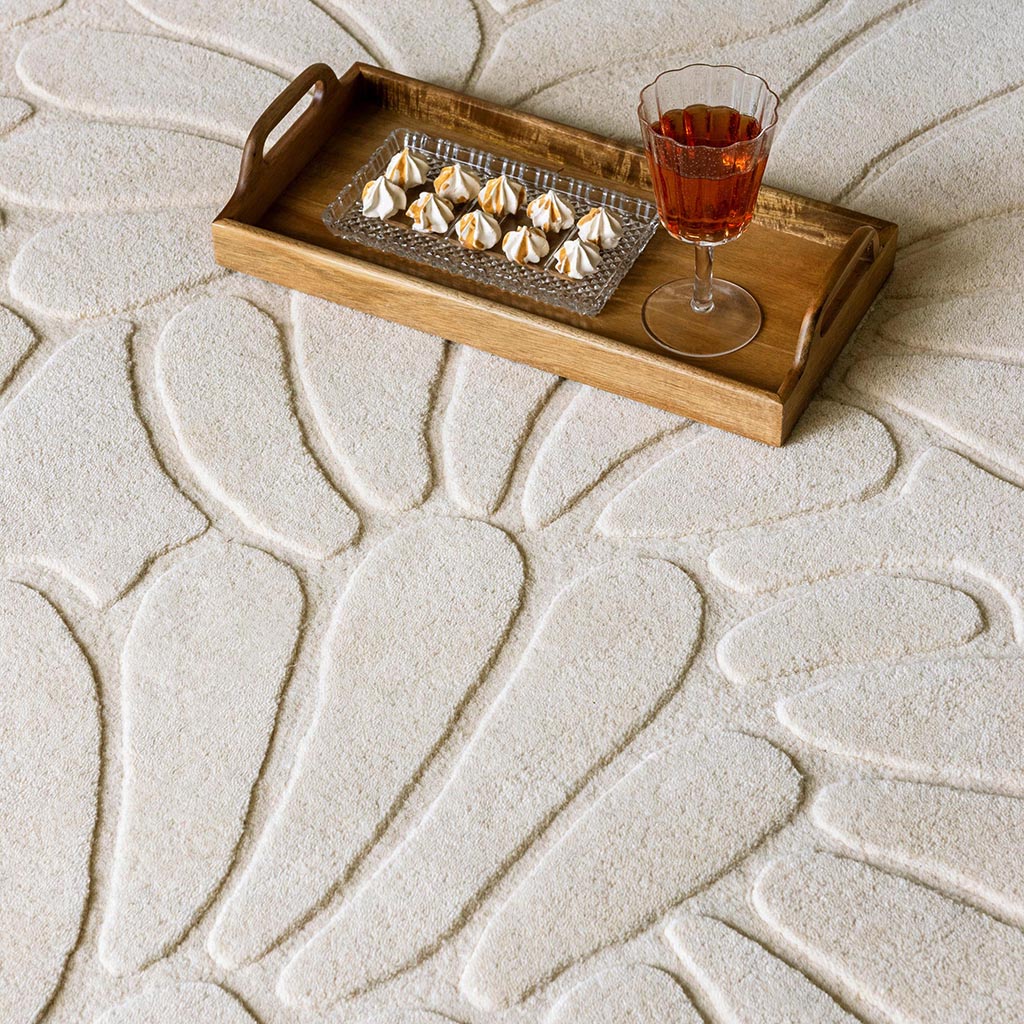 Coleby Petals Ivory Cream Rug
