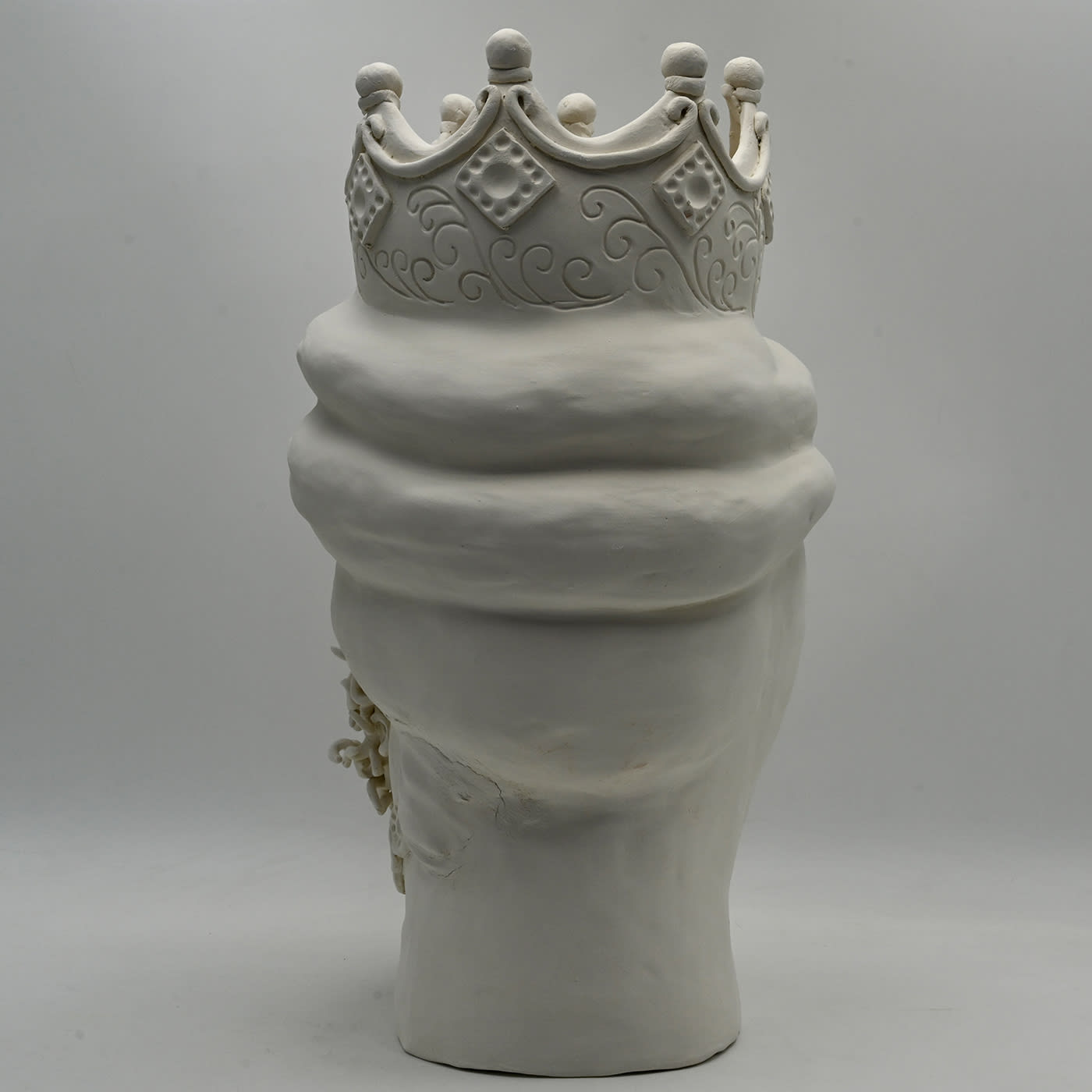Grey Handcrafted Moor's Sculpture