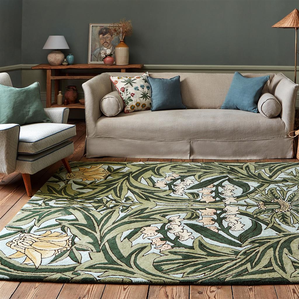 Bluebell Leafy Arb Gr 127607 Wool / Viscose Rug