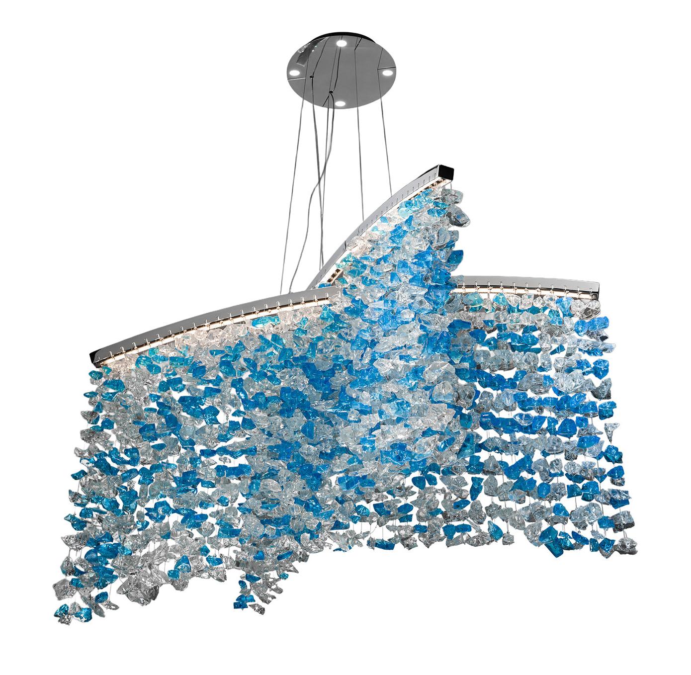 Blue Murano Glass Chandelier
