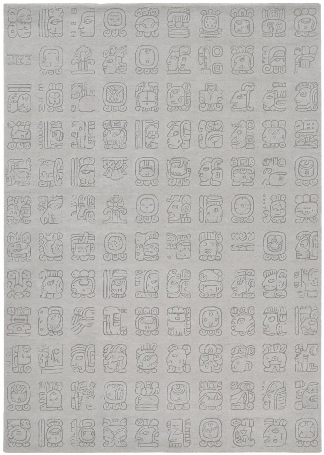 Symbol Grid Grey Rug