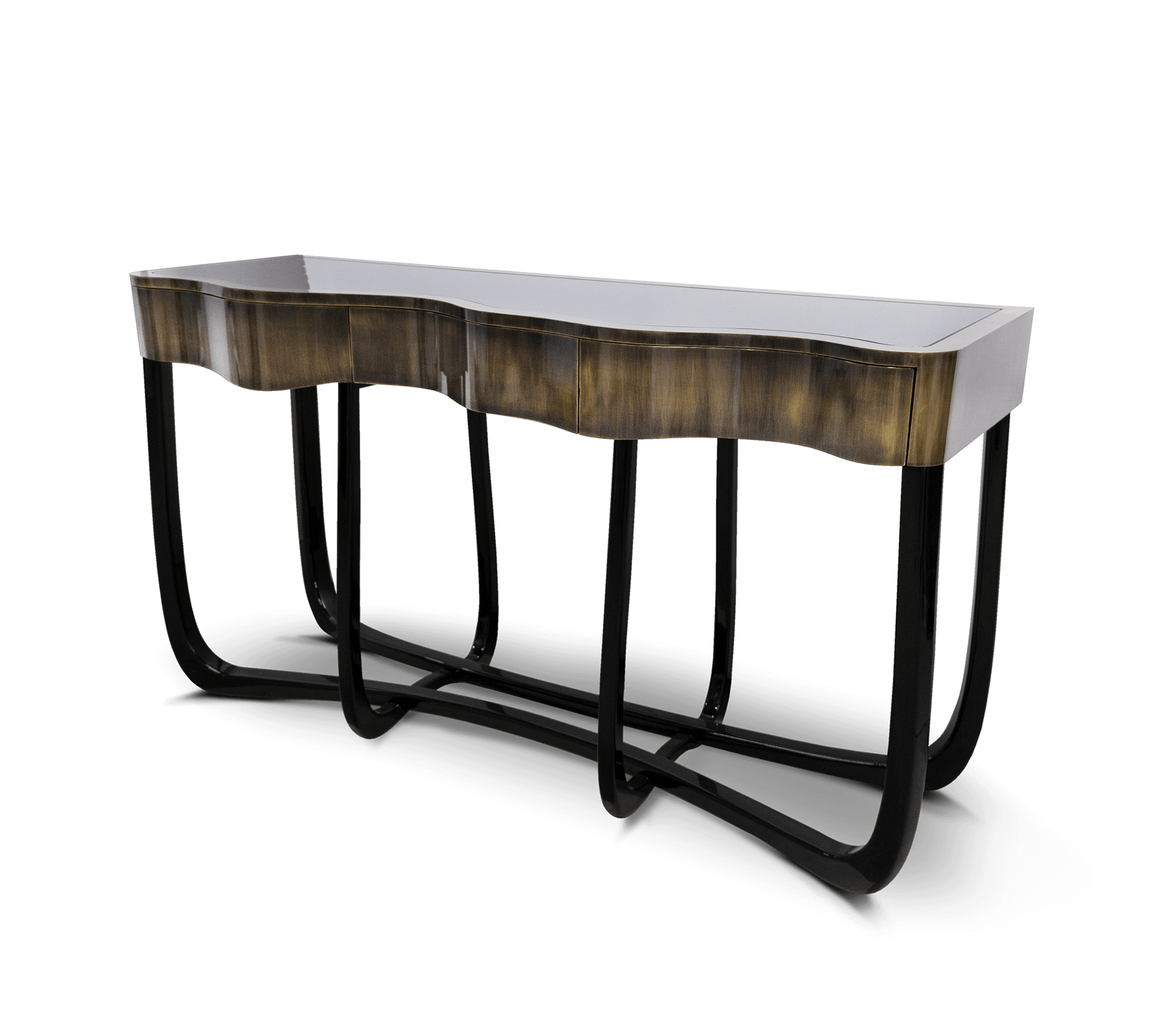 Serpentine Patina Designer Console