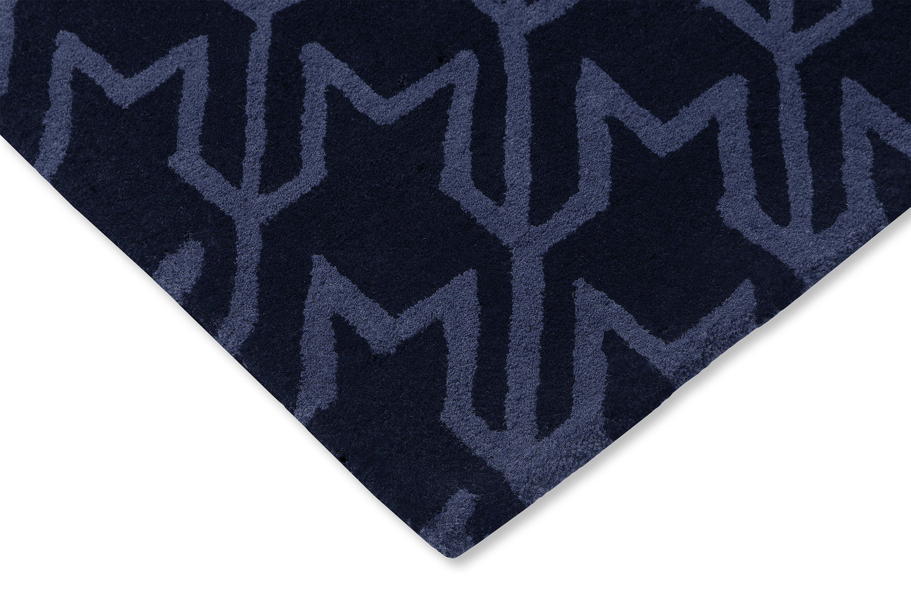 Houndstooth Dark Blue Rug