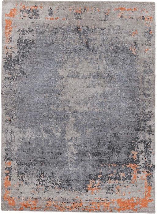 Hand-Knotted Bamboo Silk Indian Rug