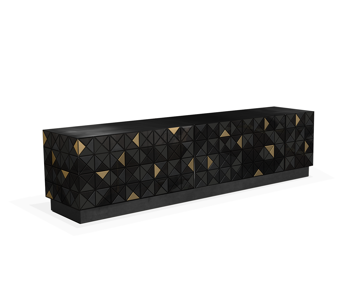 Mosaic Black TV Cabinet