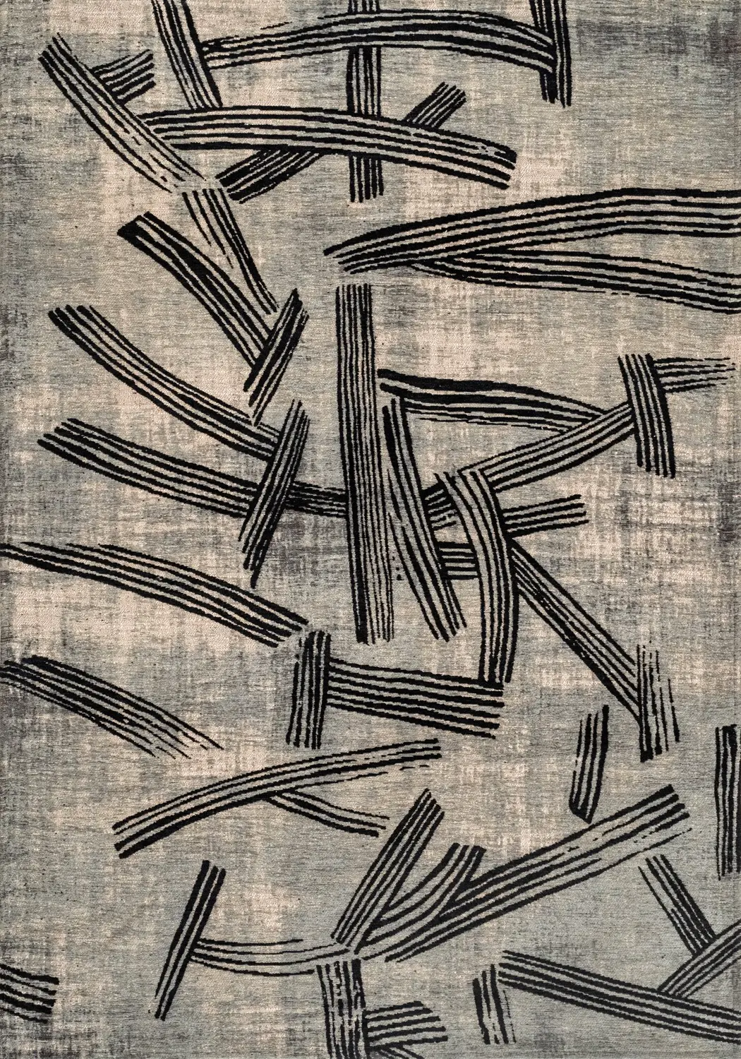 Kanji Dark Street Rug | Size: 140 × 200 cm