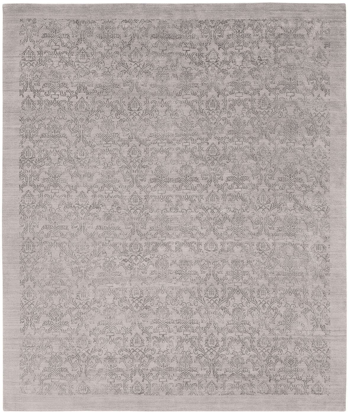 Roma Border Grey Rug | Size: 250 x 300 cm