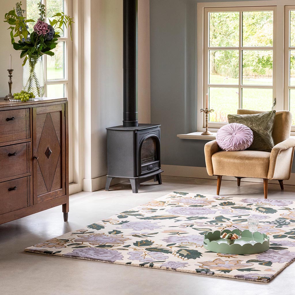 Wendling Floral Heather Pu Rug