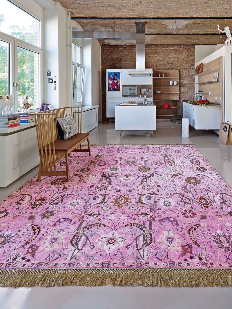 Kerman Pink Handmade Luxury Rug