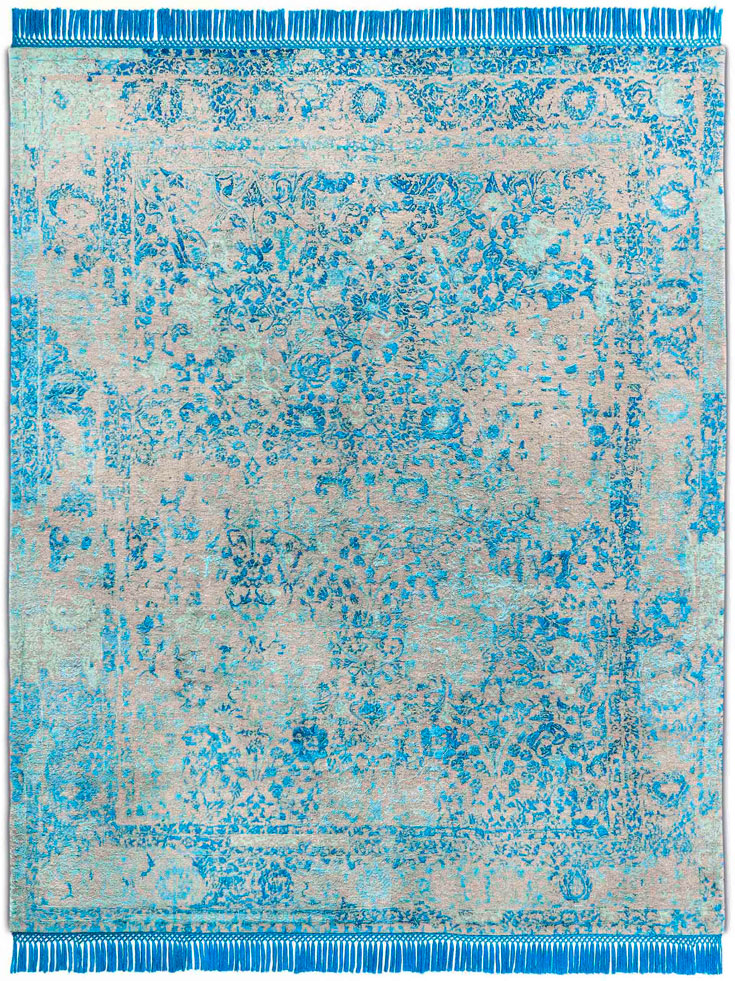 Electric Blue Luxury Rug