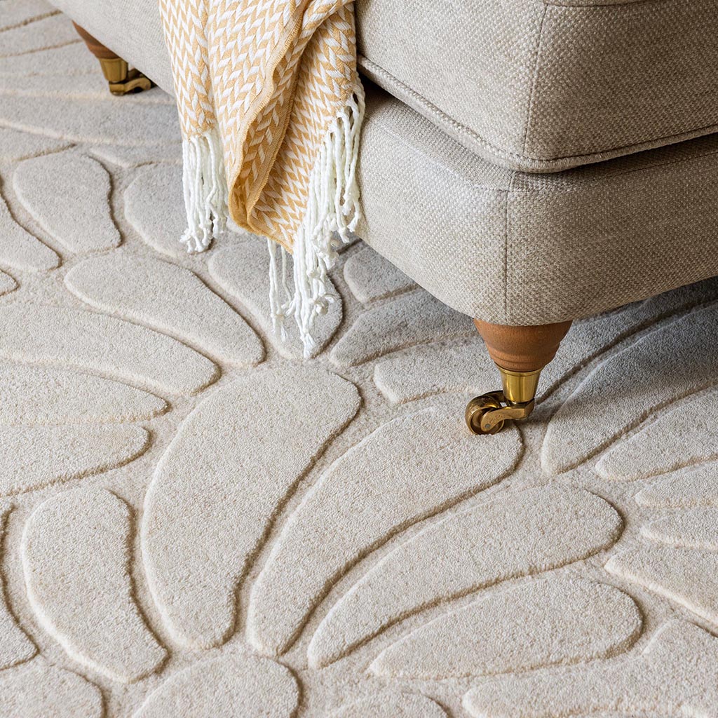 Coleby Petals Ivory Cream Rug