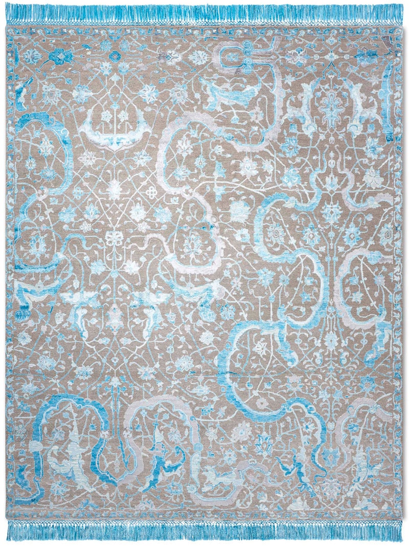 Tabriz Blue Luxury Rug