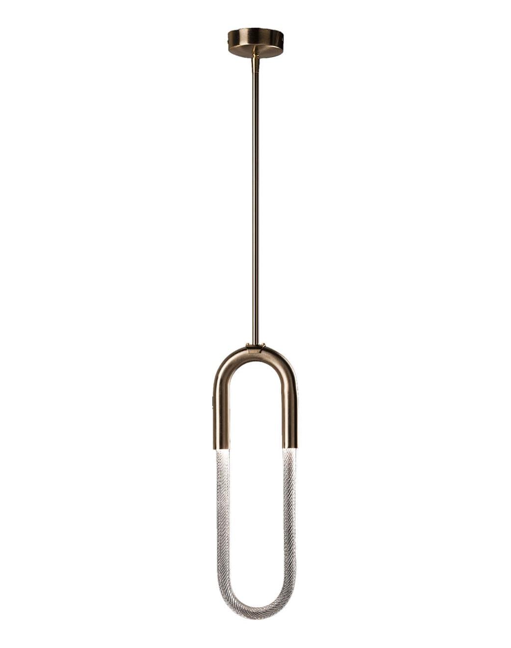 Oval Pendant with Clear Venetian Glass