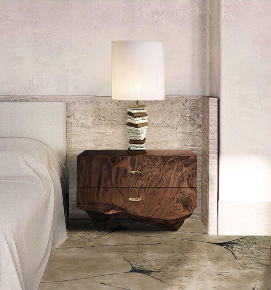 Luxe Wooden Bedside Table
