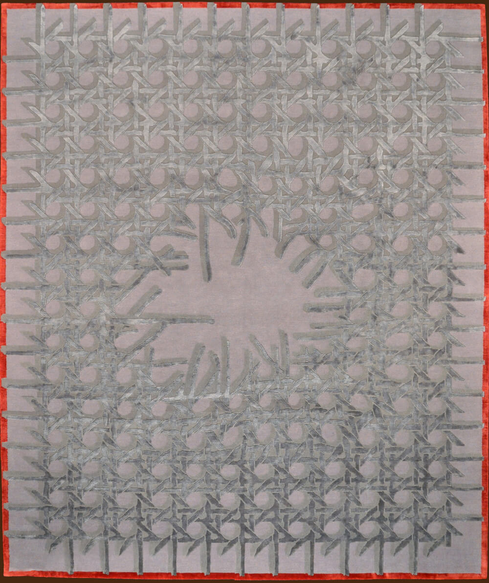 D Red Border Rug