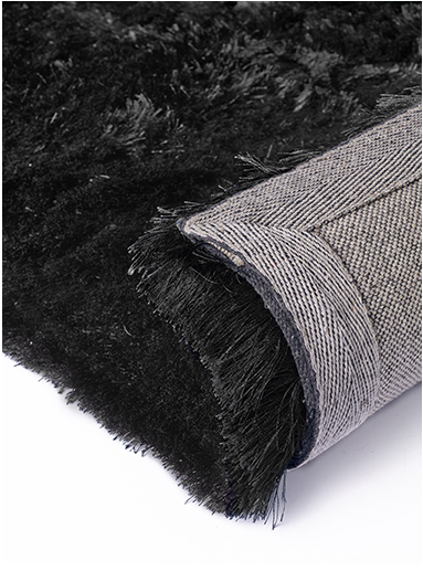 Aster Shaggy Black Rug