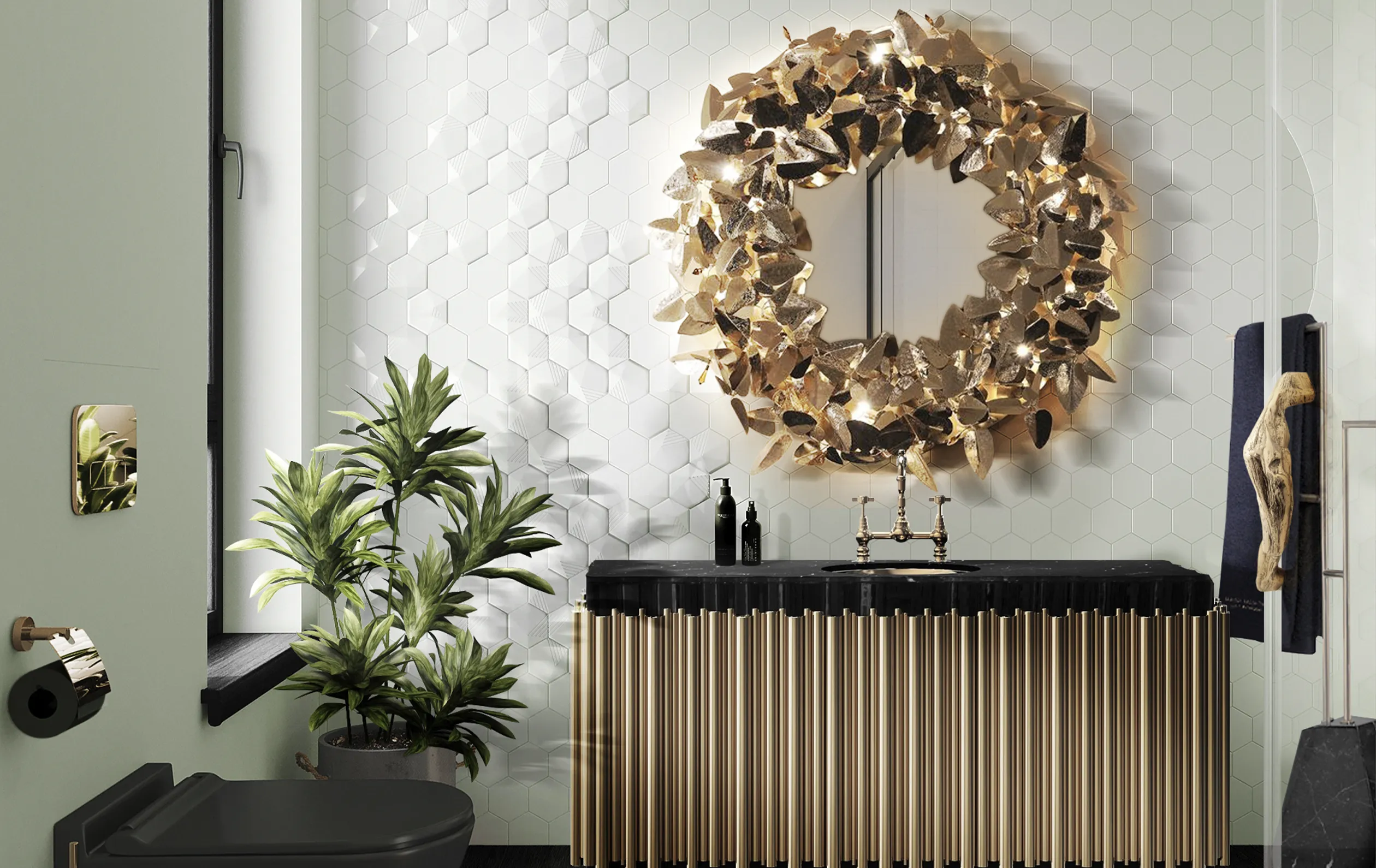 Kingly Wall Light Mirror