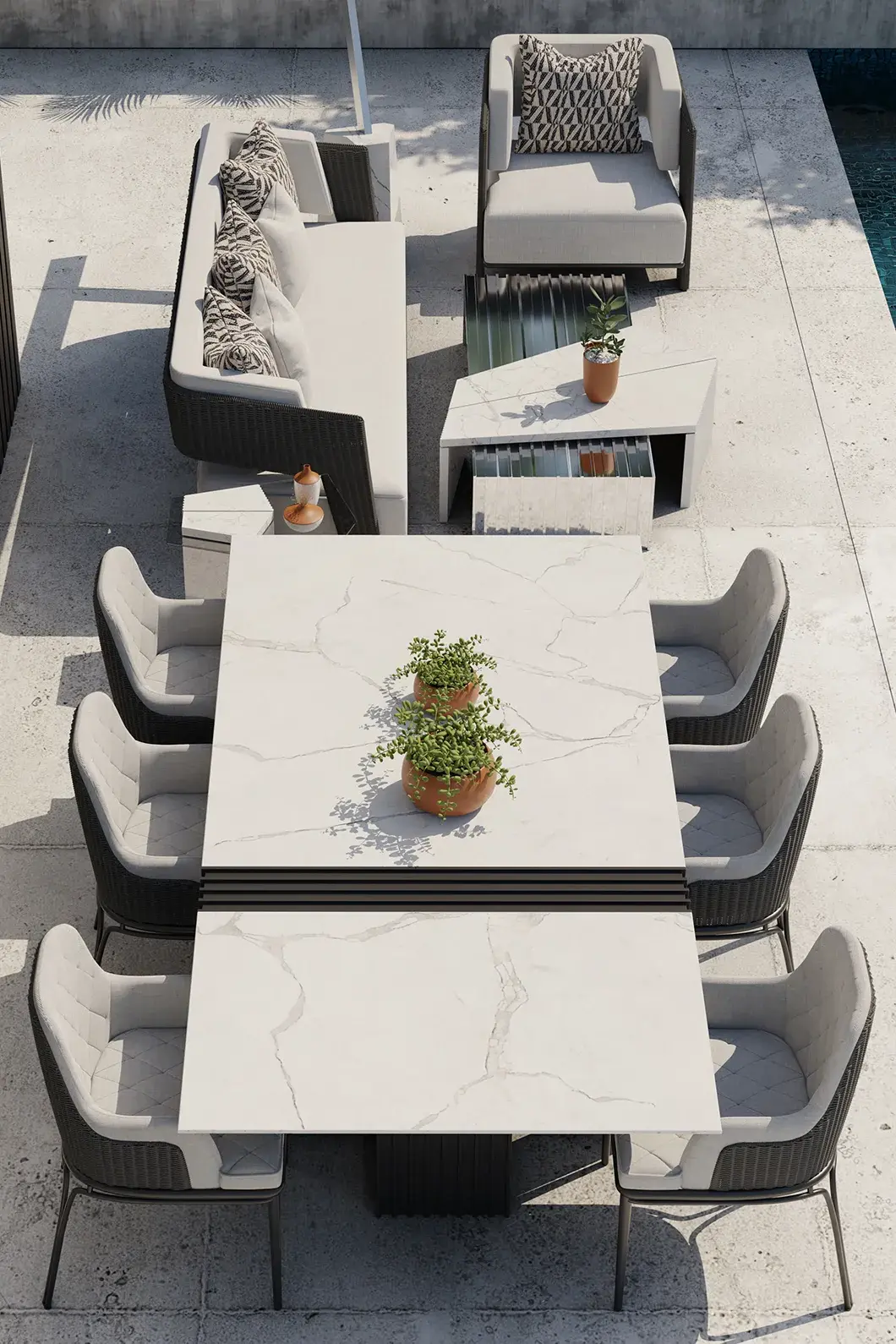 Cyclone Outdoor Dining Table