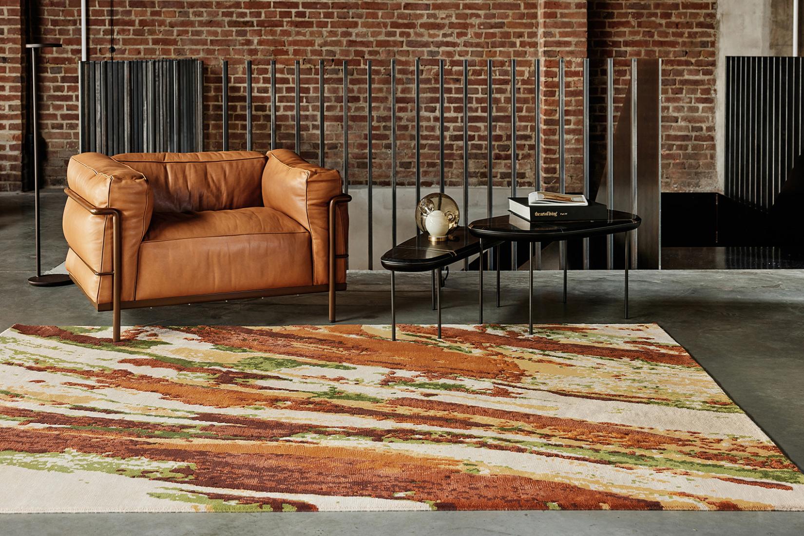 Flux Brick Hand-Knotted Rug