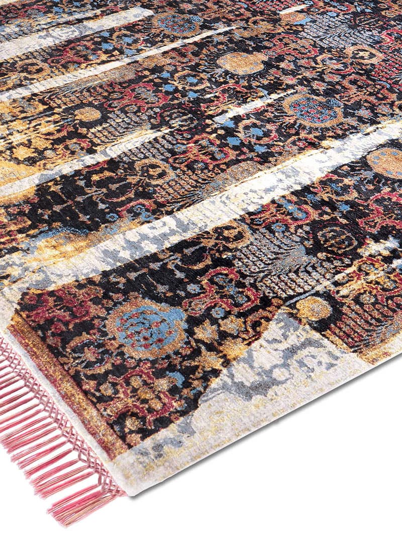 Block Hand-Knotted Rug ☞ Size: 274 x 365 cm